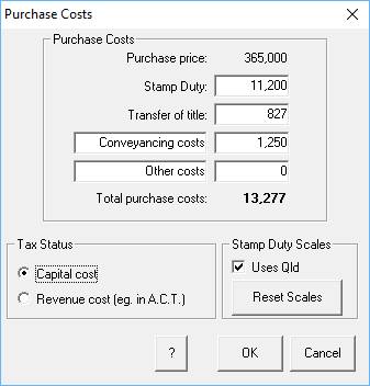 Purchase costs